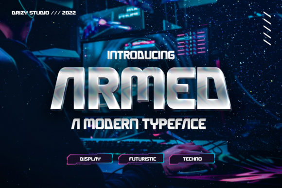 Armed: A Futuristic Display Font for Bold Digital Branding