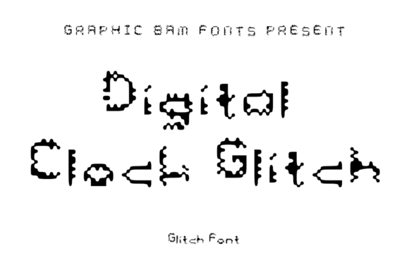Digital Clock Glitch: A Glitched Typeface for Web Designers