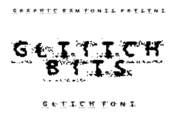 Glitch Bits: A Distorted Display Font for Handmade Goods