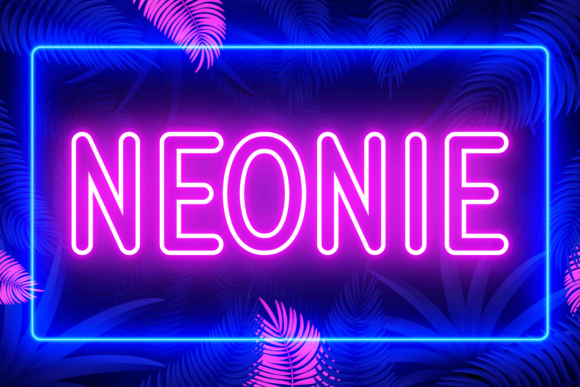 Neonie: An Outlined Display Font for Bold Branding
