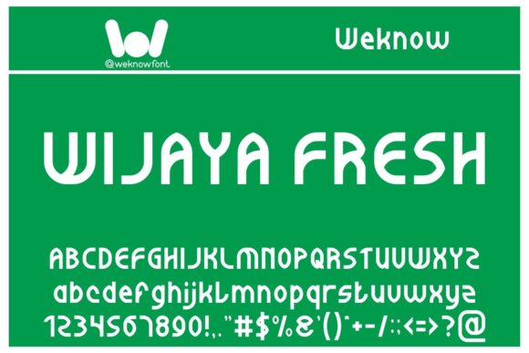 Wijaya Fresh: A Display Font That Elevates Digital Branding